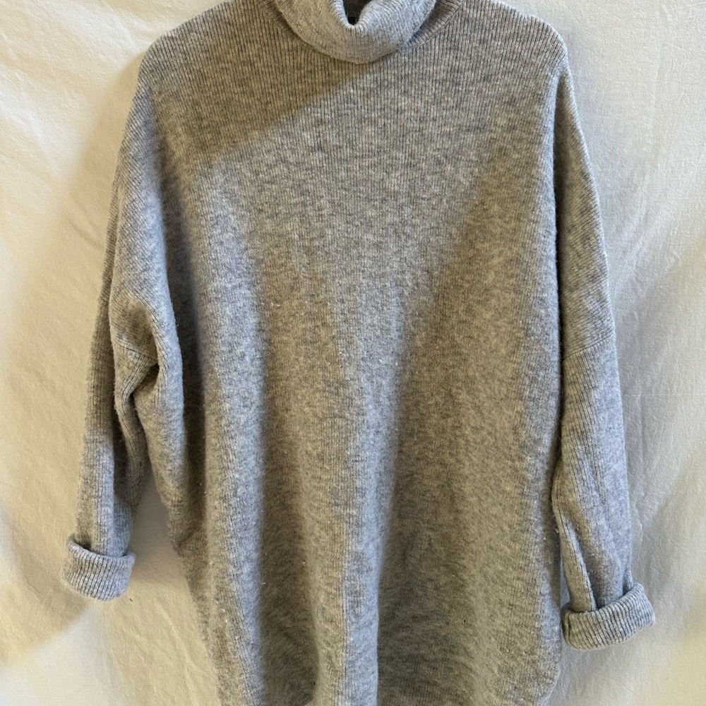 COS Light Gray Turtleneck Sweater